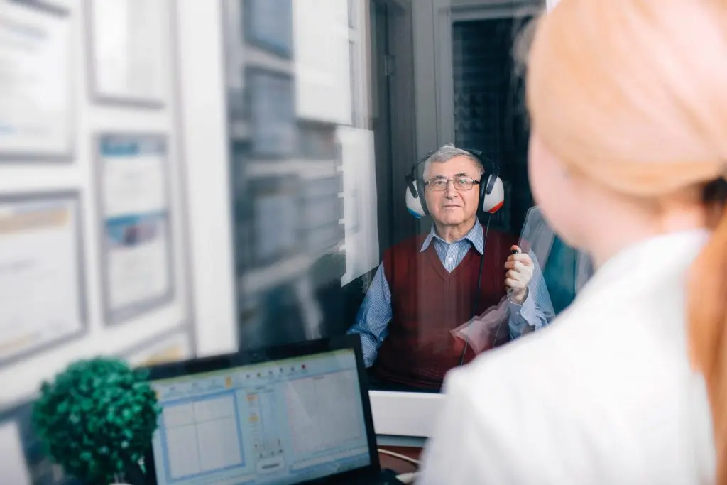 How do you prepare your ears for a hearing test?