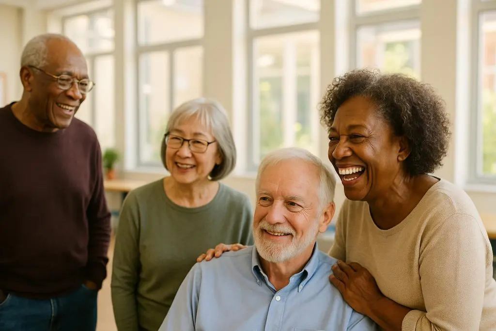 Older adults gathered for a community outreach event focusing on hearing health awareness.